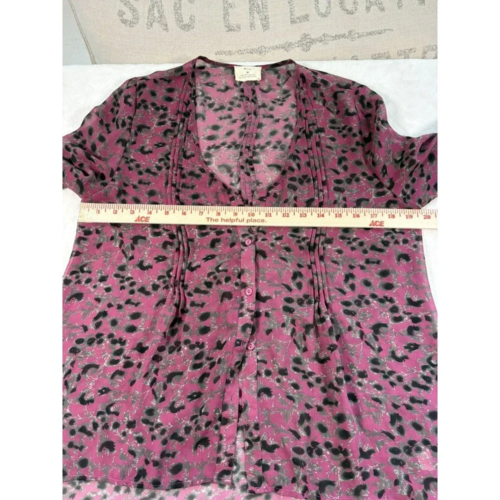 Pins and Needles Urban Outfitters‎ Floral Print Blouse Women's Medium Sheer